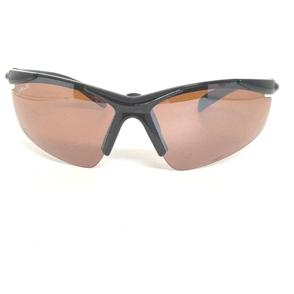Ji Marti JM01‎ TR90 Frame Sport Sunglasses Black Amber Lenses Taiwan CE 21731